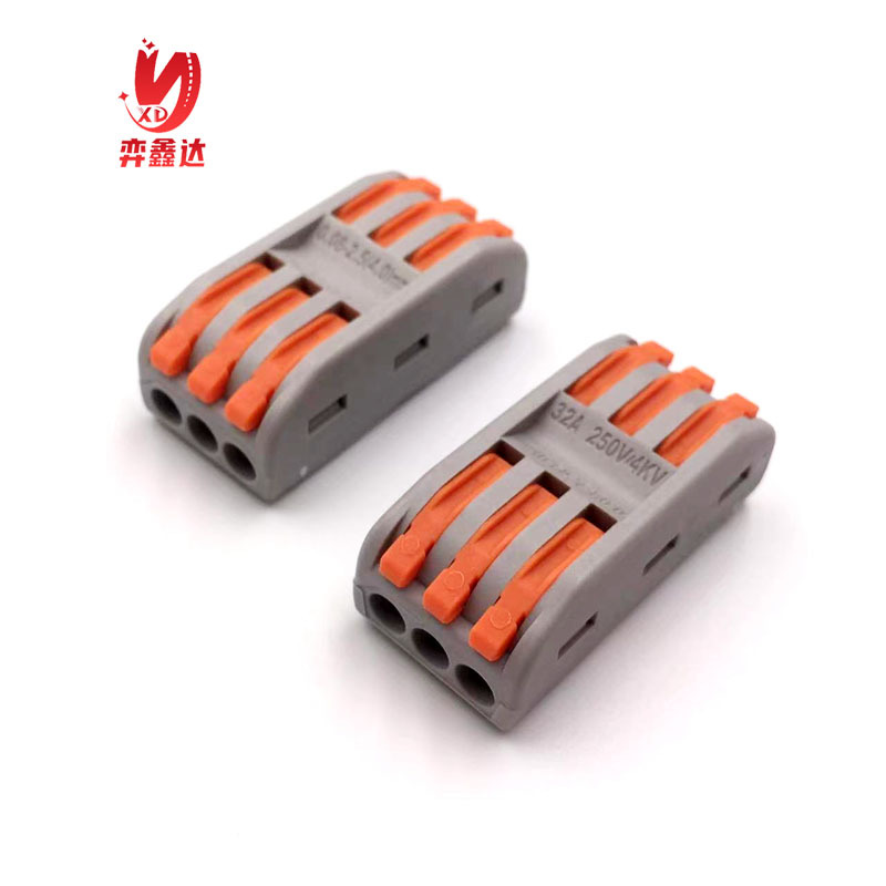 spl-3快速分线器电线万能快速接线端子三进三出万能导线连接器