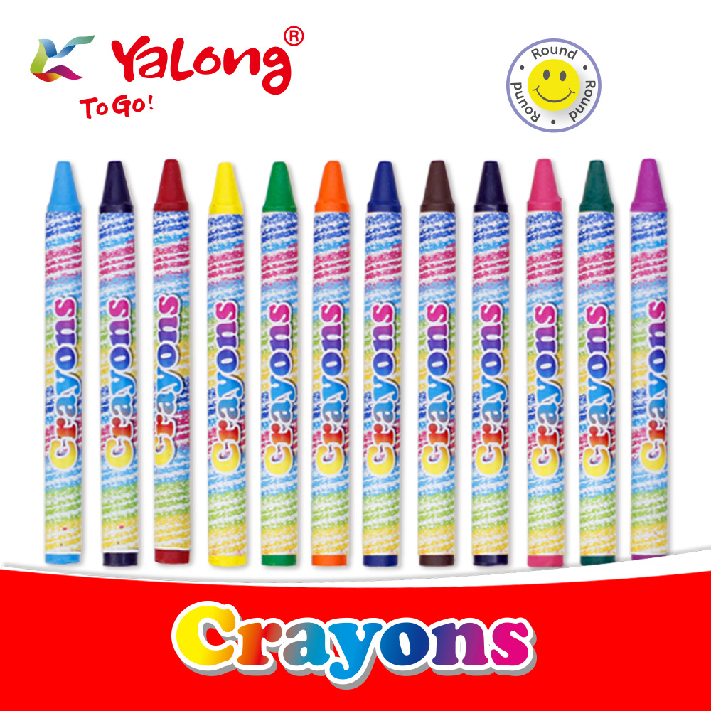 Set de Crayones Redondos para Niños 12 Colores 0.8mm para Dibujo Infantil