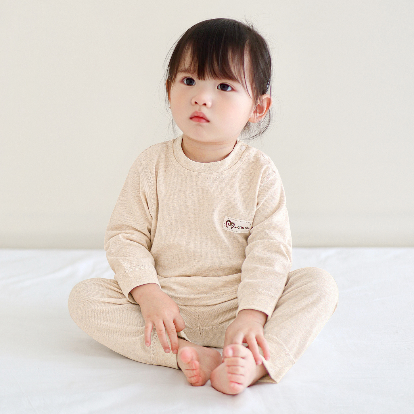Primavera y otoño ropa interior infantil algodón delgado pijama de base para niños niñas dividido chaqueta de otoño bebé pantalones de otoño