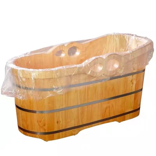 Thickened Disposable Bubble Bath Bag PE Plastic Shower Bag Travel Hotel Bathtub Cover Wood Barrel Bag Bathtub Film Manufacturer