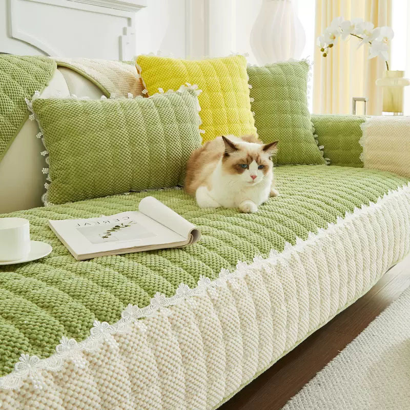 Winter plush sofa