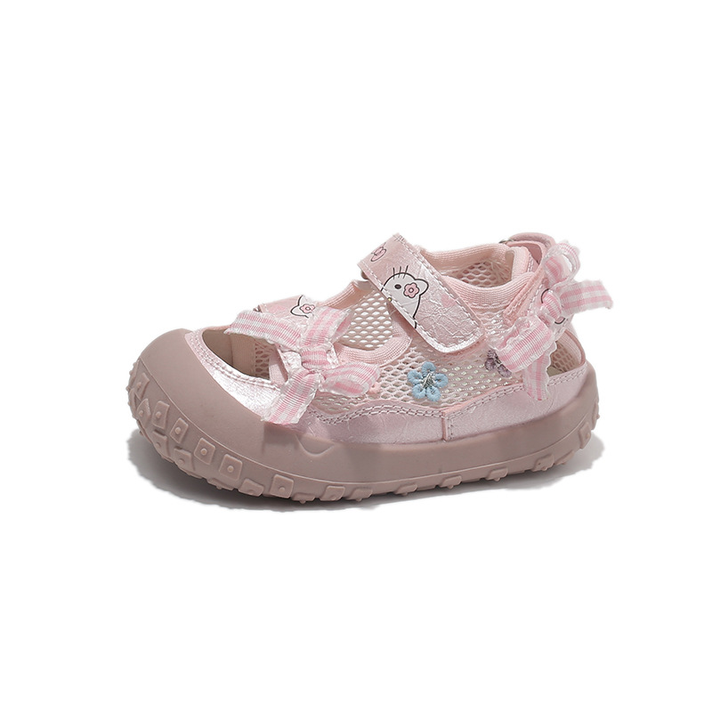 Zapatos deportivos de encaje de arco para niños primavera y verano 2026 nuevos zapatos de entrenamiento de moda para niñas multifuncionales zapatos de malla image 6