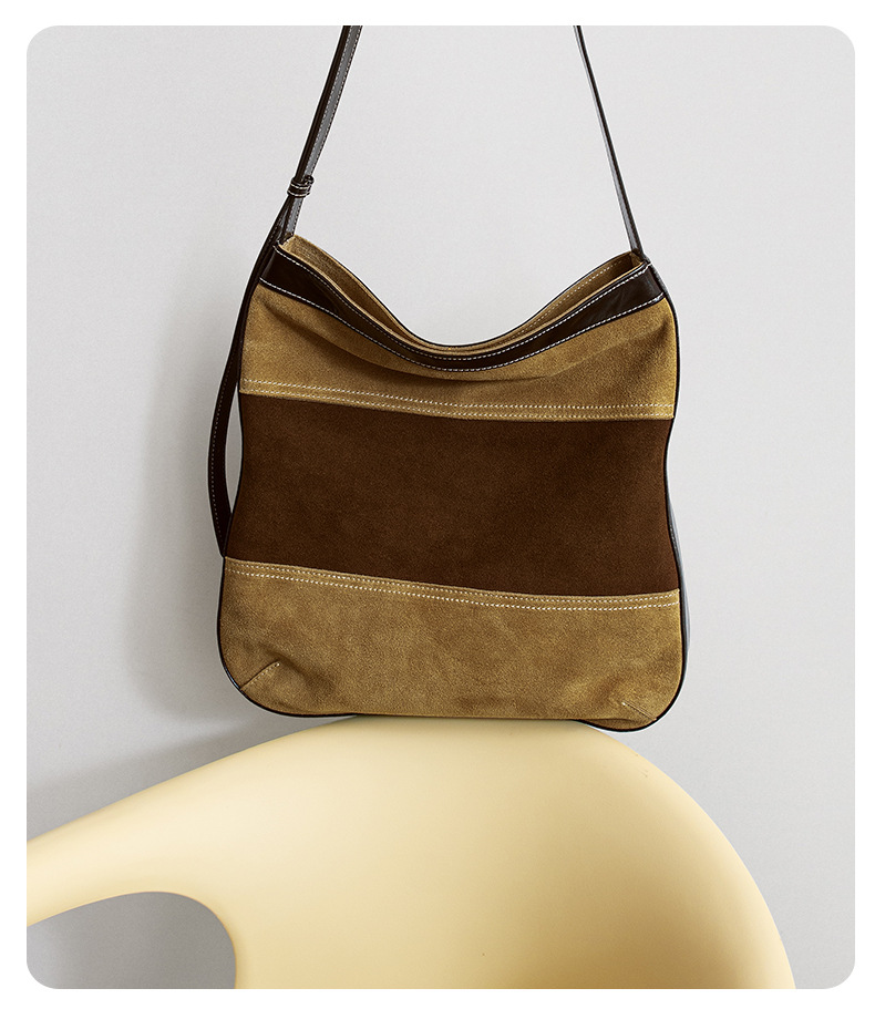 Stylish Single Strap Handbag Genuine Leather Crossbody Tote Bag_voghion.com