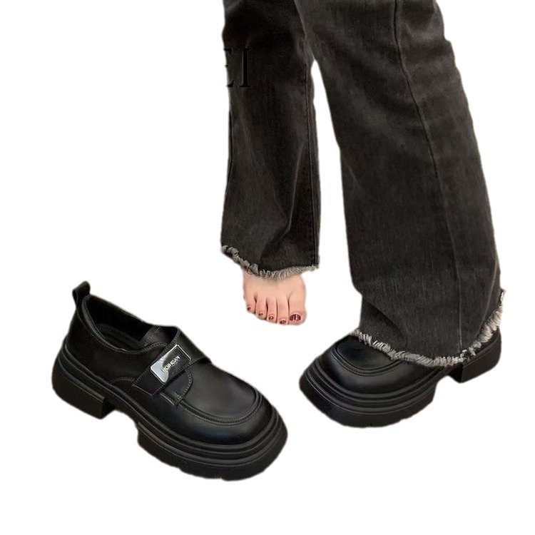 College style versatile zapatos de cuero para mujeres 2025 primavera nuevos zapatos de trabajo Lefour Mary Jane English style zapatos de sola gruesa