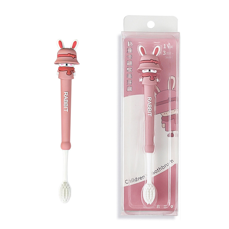 Children's Toothbrush Soft Bristles 3-6-12 Years Old Cute Animal Series Fine Bristle Toothbrush Household High-End Independent Packaging Wholesale