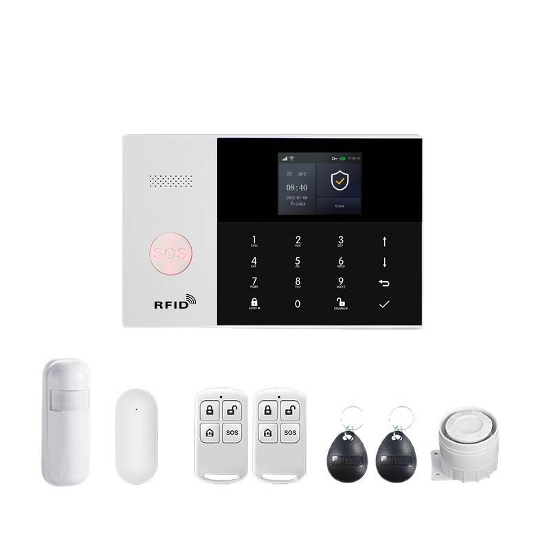 TUYA wifi GSM/WIFI 4G alarma antirrobo multilingüe infrarrojo graffiti alarma antirrobo