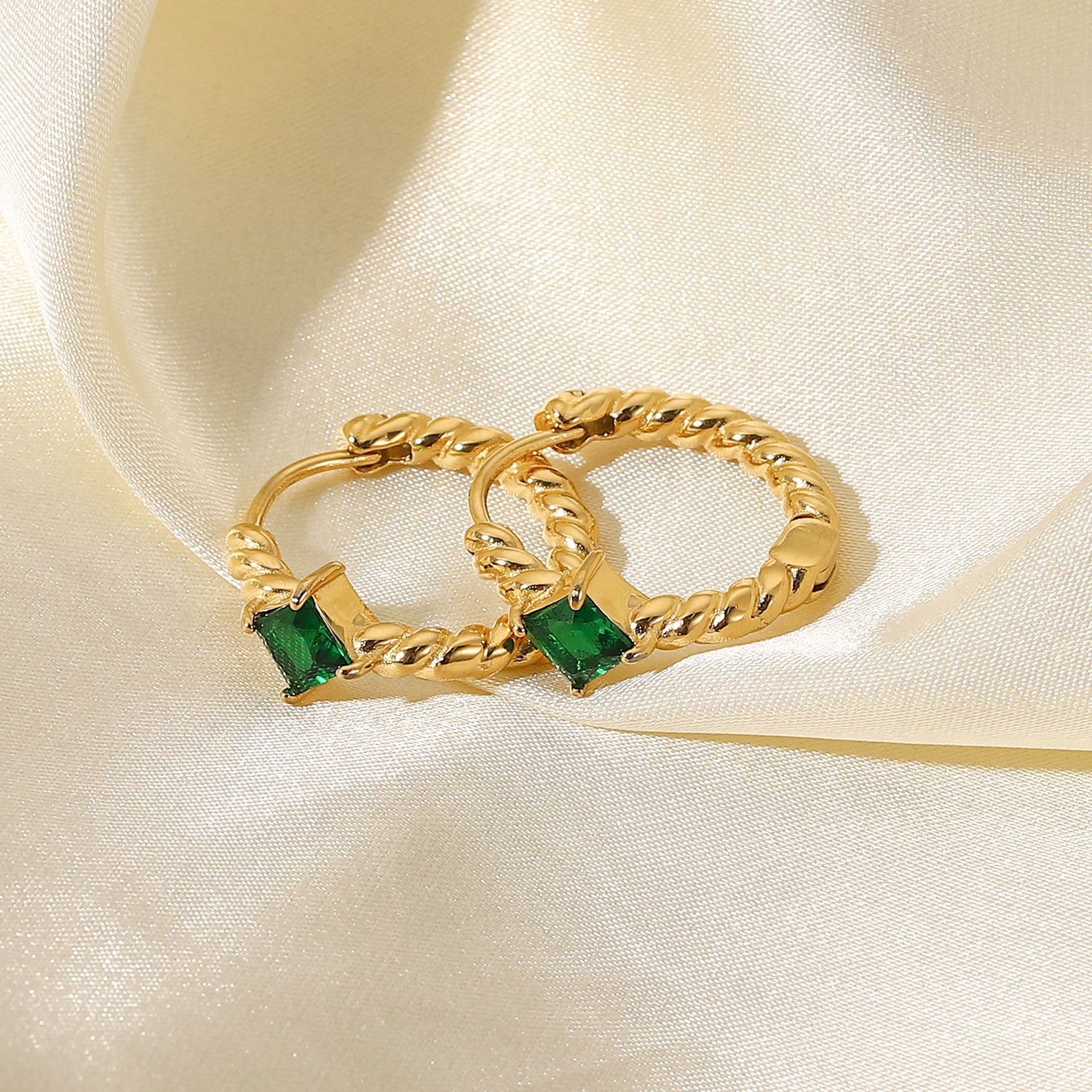 Fashion Stainless Steel Geometric Pattern Earrings Daily Electroplating Zircon Stainless Steel Earri