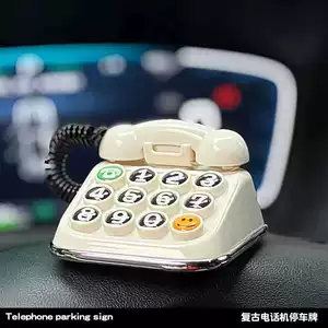 Retro telefon müvəqqəti dayanacaq nömrə nişanı, maqnitli mini, günəşə davamlı