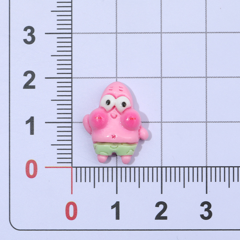 Caricatura Mini SpongeBob diy accesorios de resina crema pegamento para el cabello agujero de botón de zapatos accesorios de soporte de caso de teléfono móvil
