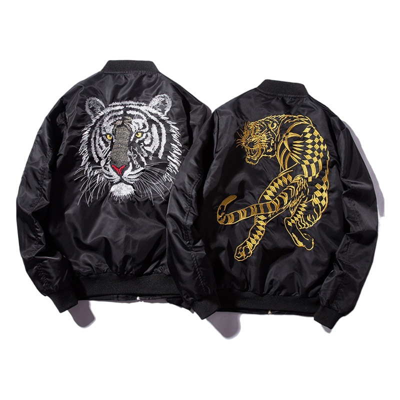 Chaqueta bordada de los hombres chaqueta de piloto de moda uniforme de béisbol chaqueta de primavera y otoño de los hombres