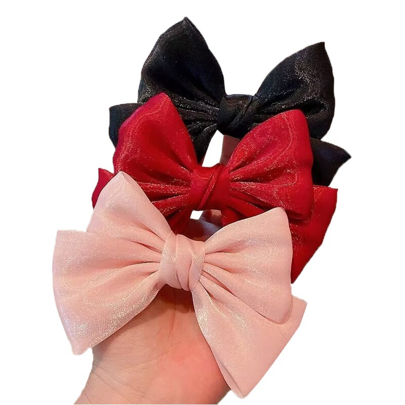 Lindo bebé pequeño tamaño arco horquilla chica princesa horquilla tocado Internet celebridad accesorios para el cabello clip de pico de pato niños clip