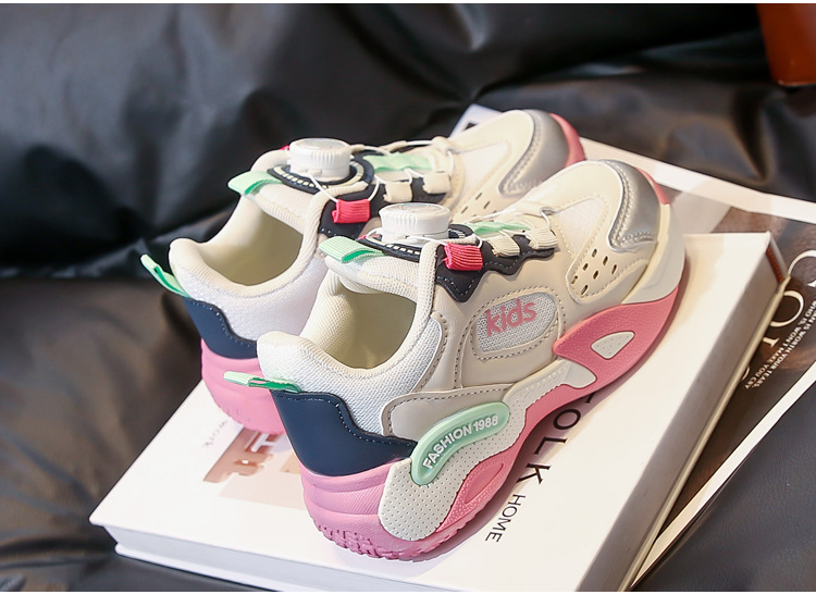 Sneakers chunky per bambini basket impermeabili in pelle_voghion.com