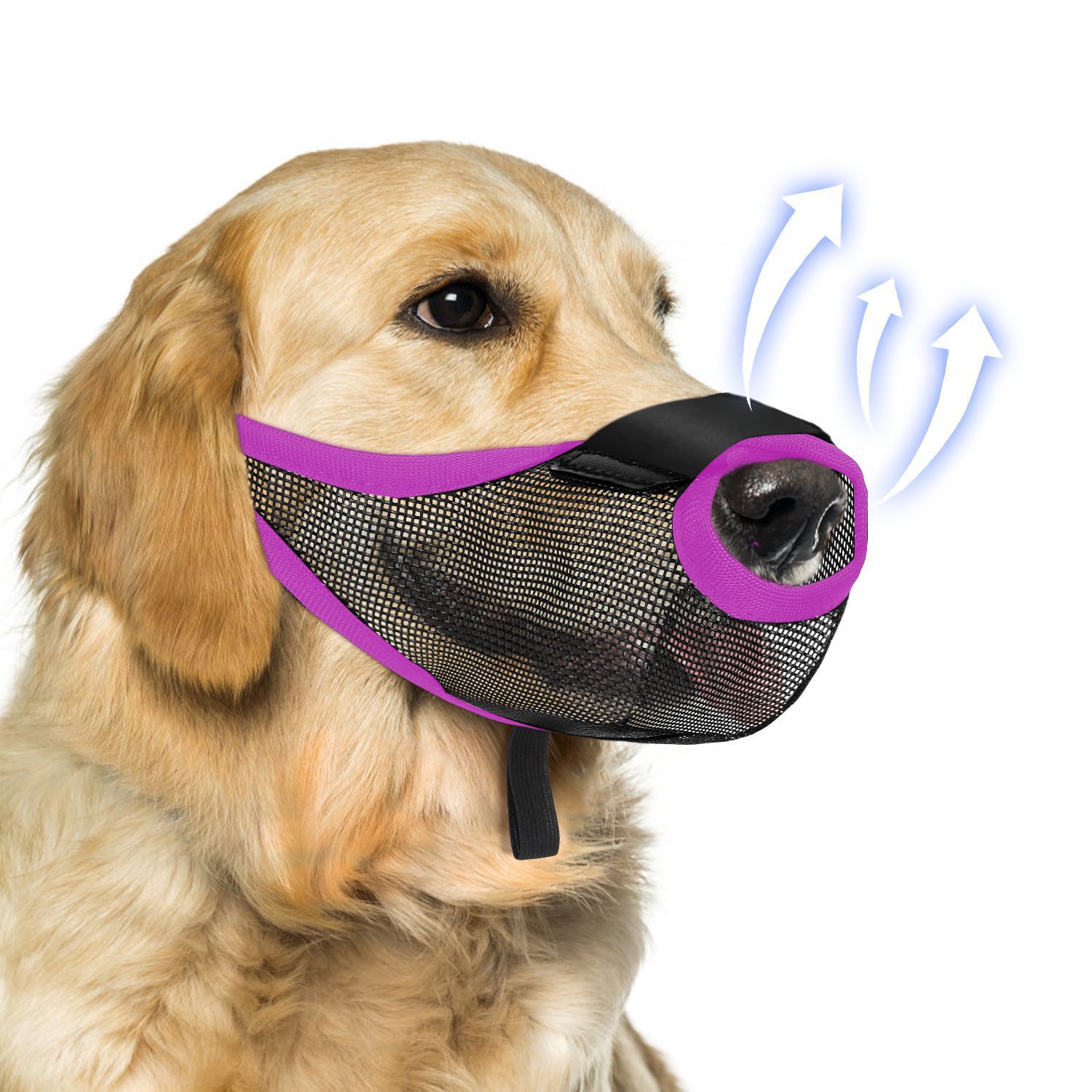 Máscara de boca para mascotas y perros, máscara de boca para evitar la comida, máscara de boca para evitar la llamada, rejilla de respiración para evitar lamer la boca, respiración ligera y portátil