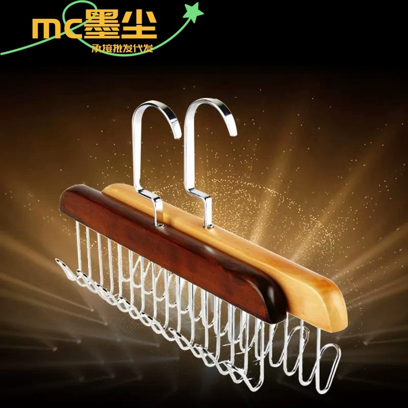 8 ganchos de madera honda percha ropa interior chaleco corbata gancho de almacenamiento dormitorio de estudiantes percha de onda de madera maciza al por mayor