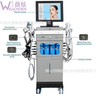 Foreign Trade Wholesale 14-in-1 Haifeixiu Beauty Instrument Large Bubble Cleaning Beauty Instrument Russian Skin Analysis Function