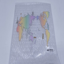 亚马逊wish跨境彩色世界图通PVC气泡文件袋把知识带回家