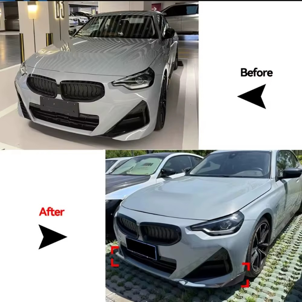 Suitable for 2022+ 2 Series 2-Door G42 Front Spoiler, Front Lip, Mp Style Bumper Modification, Lower Body Kit