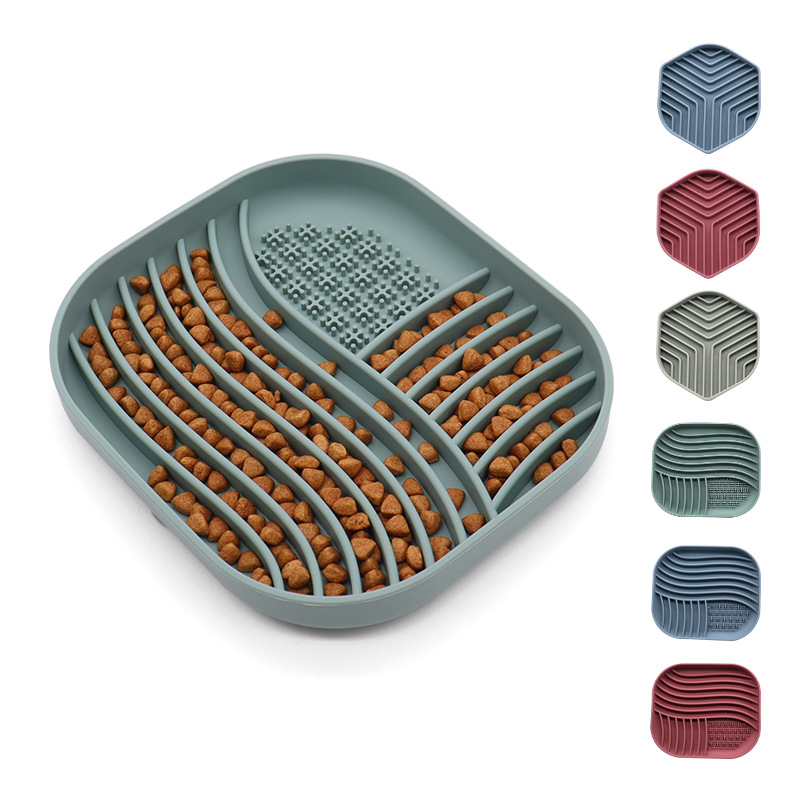 Tazón para perros Tazón para perros Tazón de comida lenta para mascotas de silicona anti-volcado Tazón para perros Tazón de arroz para perros Tazón de arroz para perros Tazón de comida para gatos y perros Tazón de comida para gatos