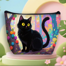 新款猫咪女生化妆包学生髙颜值便携式收纳包大容量洗漱包包跨境热