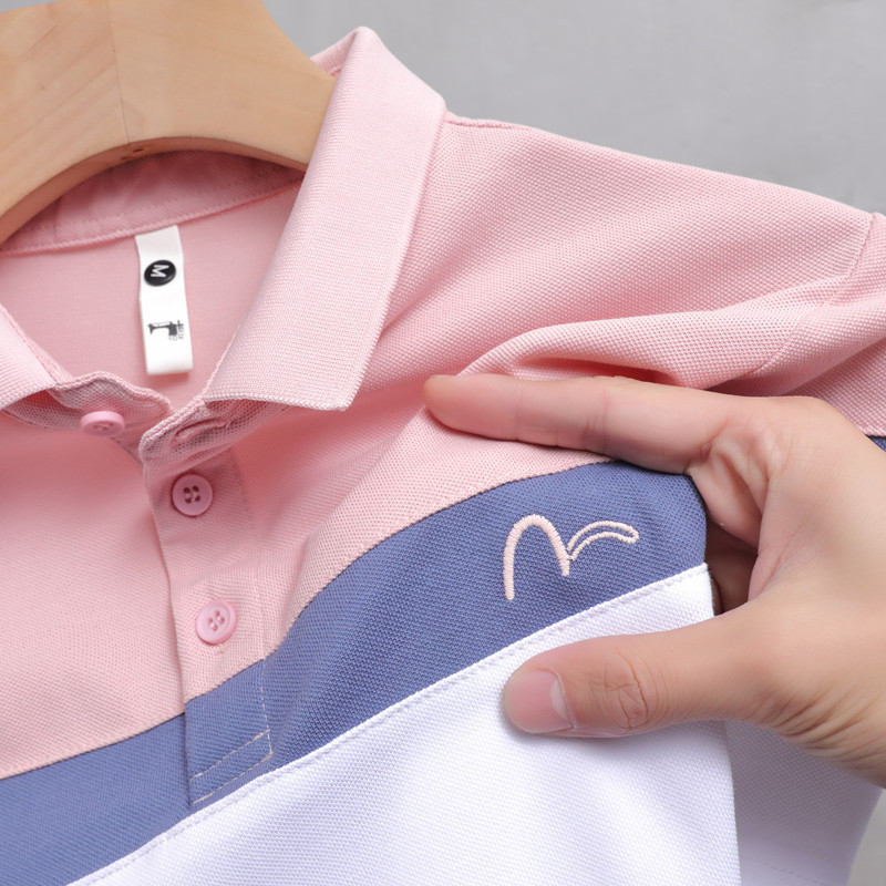 Camiseta de manga corta para hombres nuevos de verano solapa bordada camisa de polo de talla grande camiseta casual de media manga para hombres jóvenes y de mediana edad