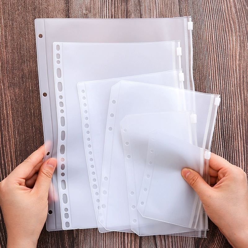 Simple live pages zipper bag storage bag 6 -hole, 9 holes, 20 holes, 26 -hole A5 live page B5 border bag inside bag pages