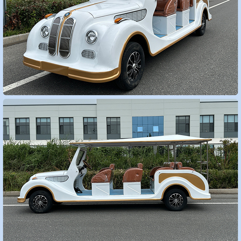 Electric Sightseeing Vehicles for Tourist Attractions, Hotel and Factory Shuttles, Tourist Buses, 11-Seater Real Estate Viewing Vehicles, Classic Cars
