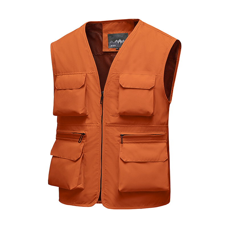 Función de montaña de alta gama para exteriores Chaleco de chaleco multibolsillo Chaleco para fotógrafo de pesca para hombre Chaleco de herramientas personalizado
