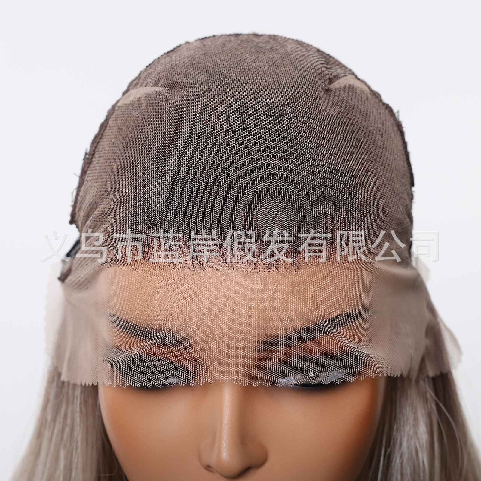 Encaje de gran área para mujer, cabello largo y liso, cosido a voluntad, ligero y transpirable, cómodo de usar, dorado mixto degradado