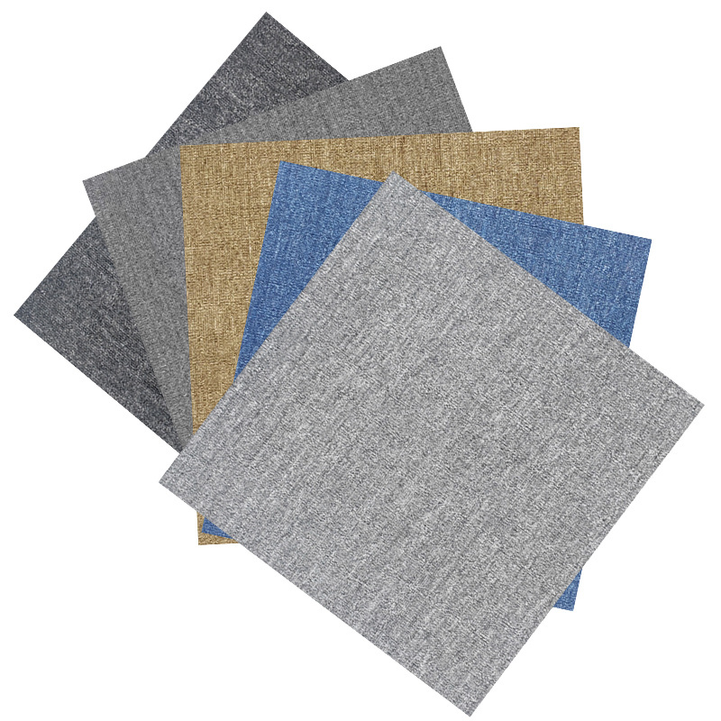 Edificio de oficinas cubierto alfombra cuadrada de empalme asfalto fondo resistente a la suciedad fácil de golpear alfombra de oficina aislante de sonido personalizada