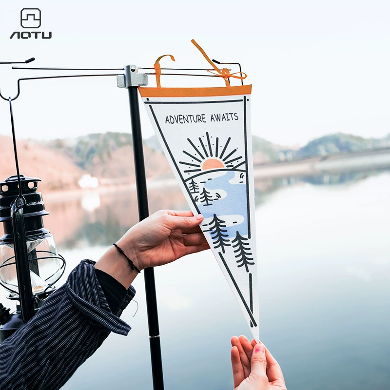 Вогнуто-выпуклый флаг лагеря наружное оборудование для кемпинга палатка атмосфера флаг сцена макет треугольник цвет AT6431 оптом