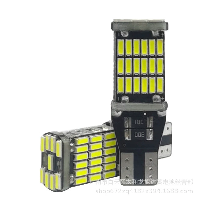 Мотоциклетный светодиодный фонарь заднего хода T15 4014 45SMD декодирующий высокояркий задний фонарь указатель поворота мотоциклетный маленький светильник
