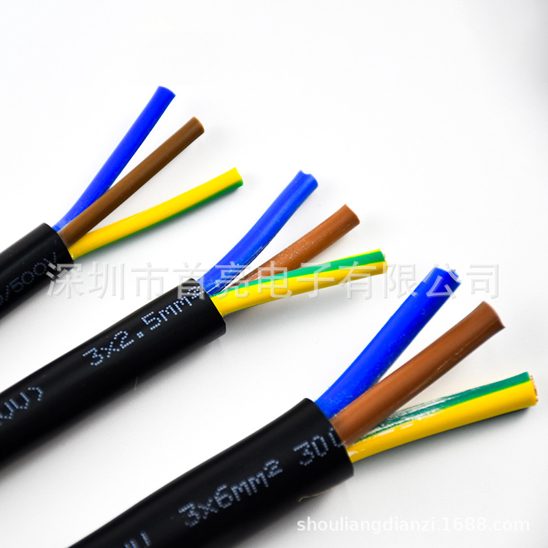 供应AVVR多芯护套线白色黑色现货库存供应  2-20芯全裸铜导体结构