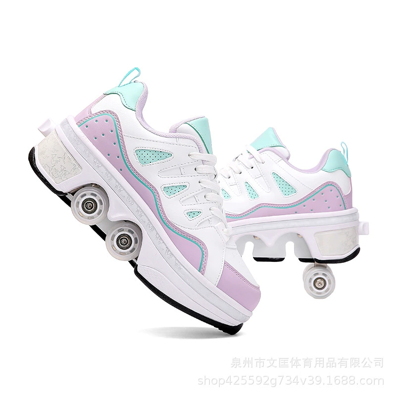 Роликовые кроссовки кросс-бордер горячие новинки Heelys четырехколесные выдвижные производство роликовые коньки