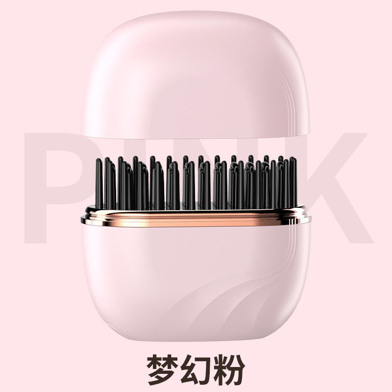 ミニストレートヘアコームワイヤレス寮ポータブル充電式ヘアアイロンマイナスイオンヘアケア無害なヘアクロスボーダーストレート|undefined