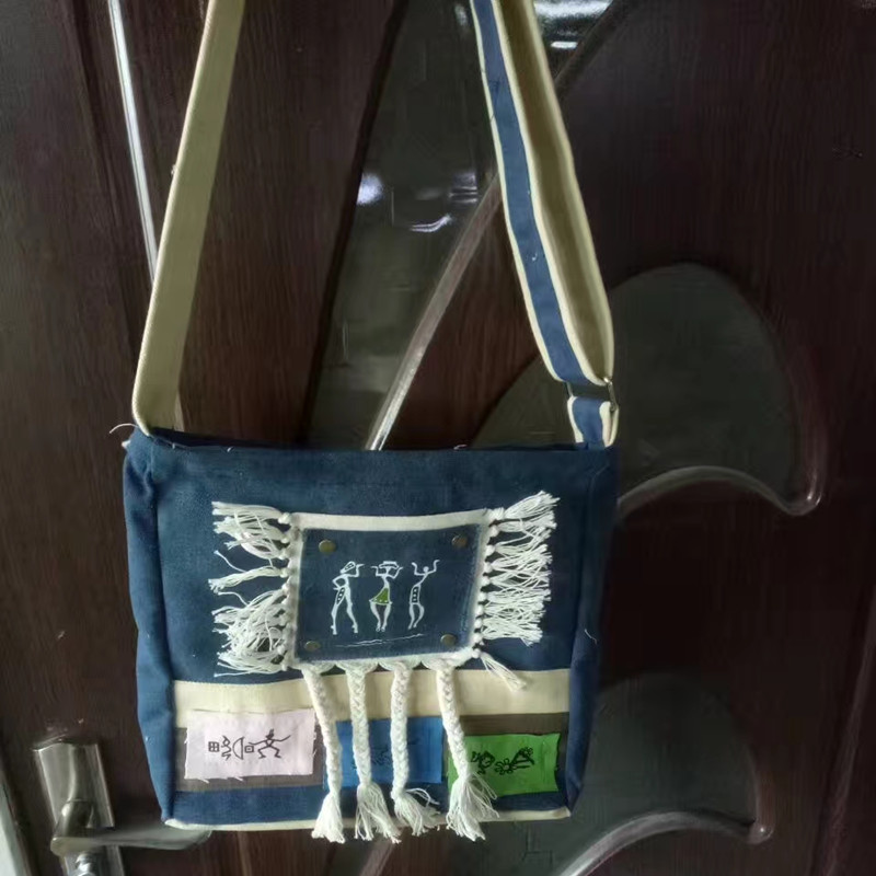 补习装书包帆布包手拎包女学生大容量小众手提袋百搭单肩斜挎书袋