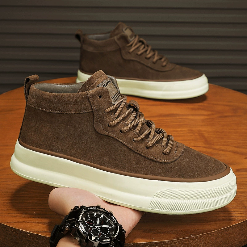 Мужская обувь осень и зима ретро дикие повседневные кроссовки мужские кожаные туфли нескользящие легкие кроссовки на мягкой подошве