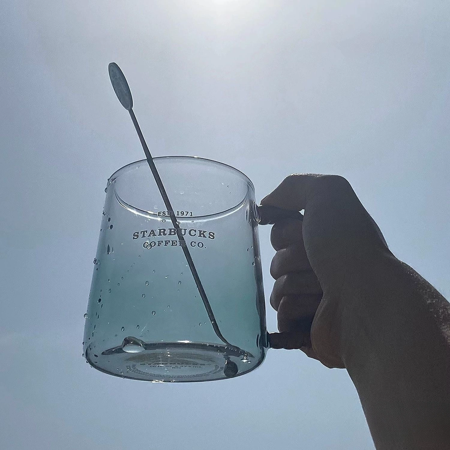 XYZS586 Корейская прозрачная градиентная зеленая океанская ручка из ротанга, стеклянная чашка для воды, большая емкость, кофейная кружка