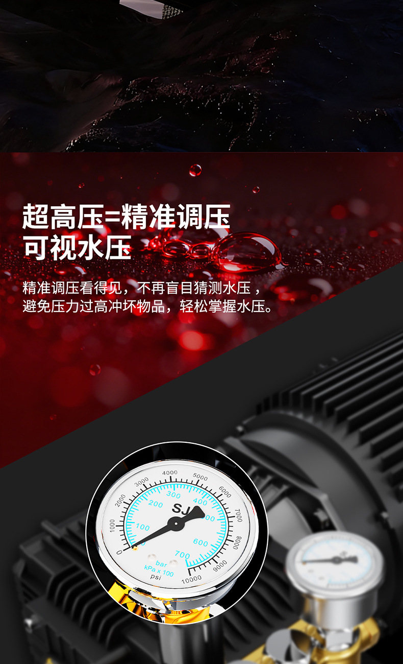 Black Cat High-Pressure Car Washing Machine for Home Use 220V Commercial Cleaning Machine Car Wash Shop Dedicated Booster Water Gun Pump