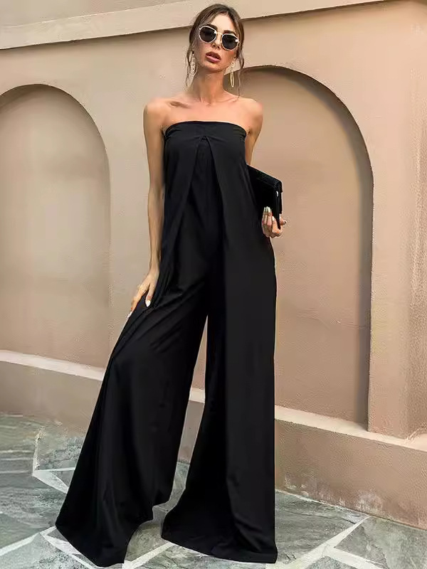 2025 primavera y verano de la nueva ropa de mujer Europa y América comercio exterior Amazon nuevos monjes de cuello delgado pantalones largos de manga larga