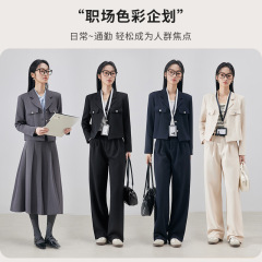 短款西装外套女小个子春秋大学生面试正装职业装通勤气质西服套装