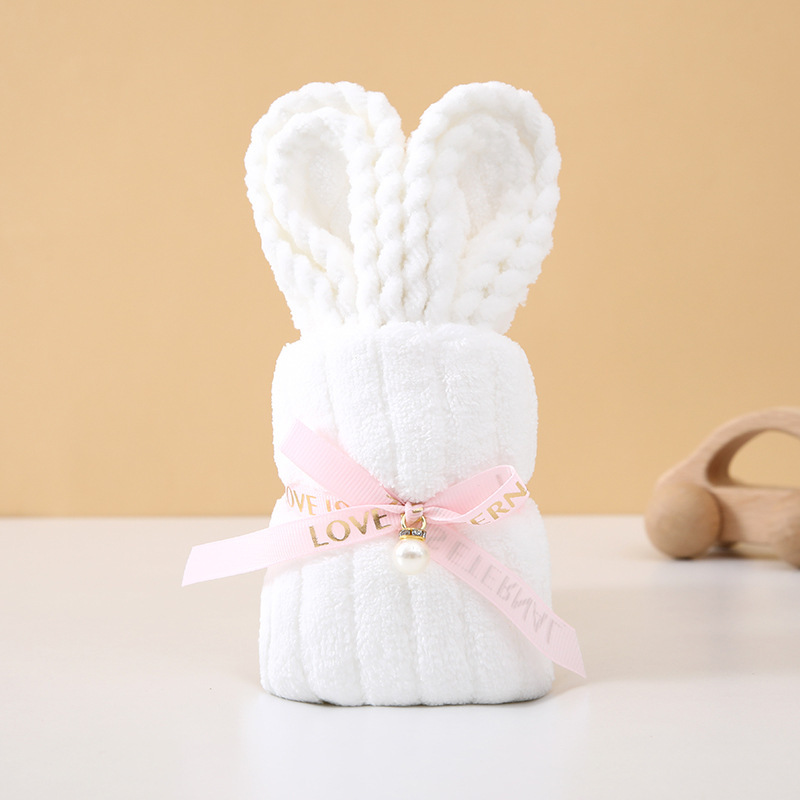 コーラルベルベットのお土産、ウサギの形のタオル、結婚式の誕生日プレゼント、結婚式のお返し、幼稚園のオープニングのアイデア|undefined