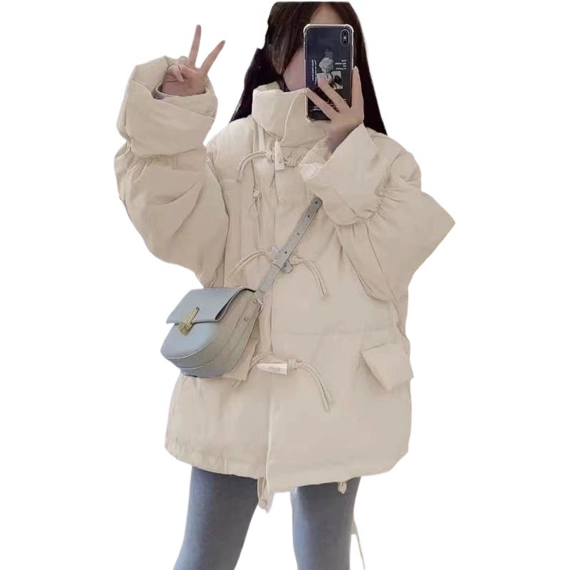 Расцветочная модная пуховик с пухом, свободный силуэт
