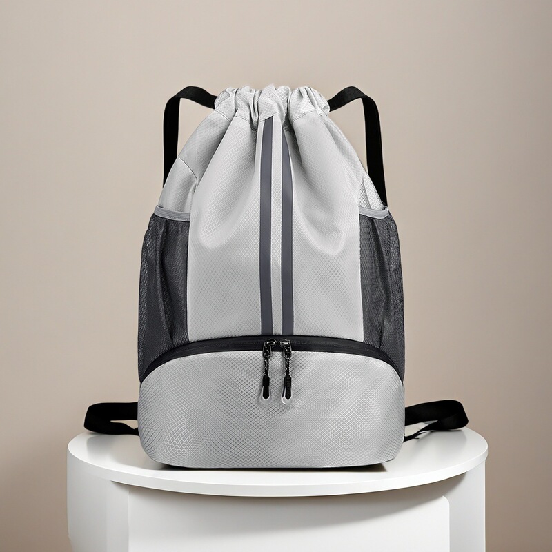 Drawstring Bag with Pockets, Wet and Dry Separation Swimming Bag, Waterproof Swimsuit Storage Bag, Basketball Bag, Basketball Pouch, Unisex Backpack Drawstring Bag with Pockets, Wet and Dry Separation Swimming Bag, Waterproof Swimsuit Storage Bag, Basketball Bag, Basketball Pouch, Unisex Backpack