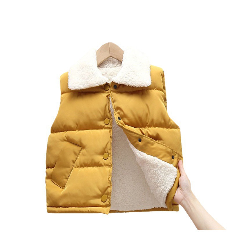 Chaleco de algodón de pluma para niños y niñas, chaleco de protección para niños de mediano tamaño, nuevo tipo de otoño y invierno