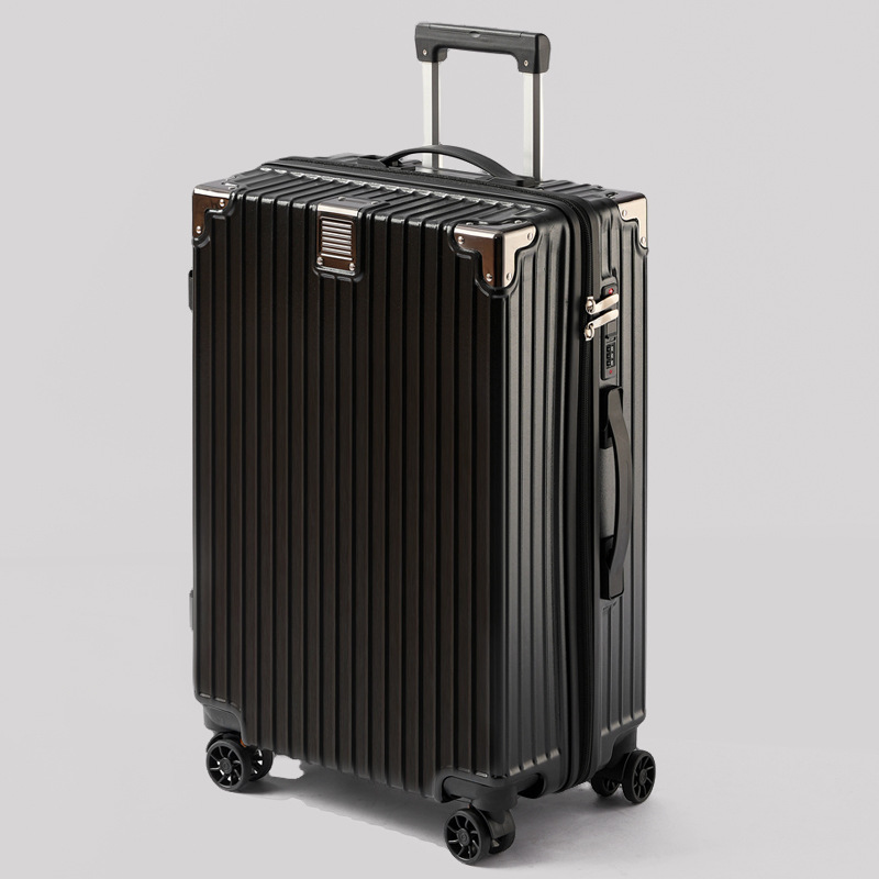 Maleta de equipaje, maleta de mano de 20 pulgadas, maleta con ruedas para hombre, marco de aluminio, equipaje de PC, bolsa de gran capacidad de 26 pulgadas, maleta de viaje para mujer, maleta de cuero