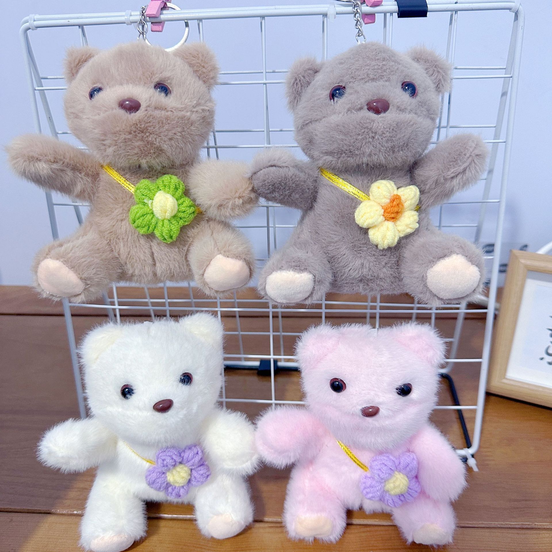 Cuatro pulgadas muñeca de peluche pequeño colgante muñeca llavero muñeca mochila colgante juguete de peluche regalo