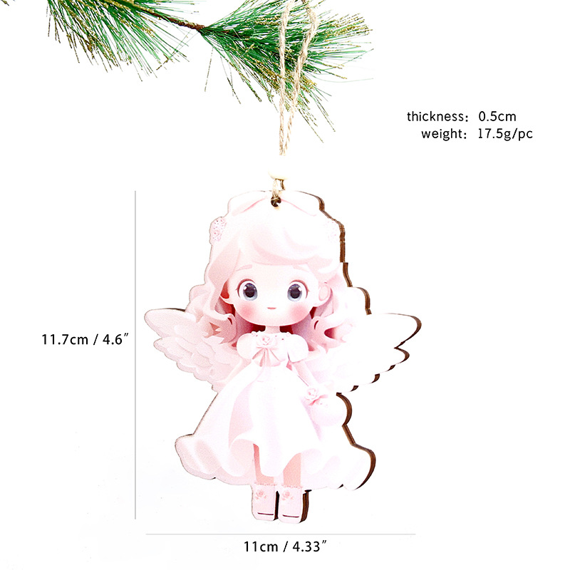 Decoraciones de Navidad de madera colgante decoración del hogar festivales artesanía de madera colgante colgante de árbol de Navidad