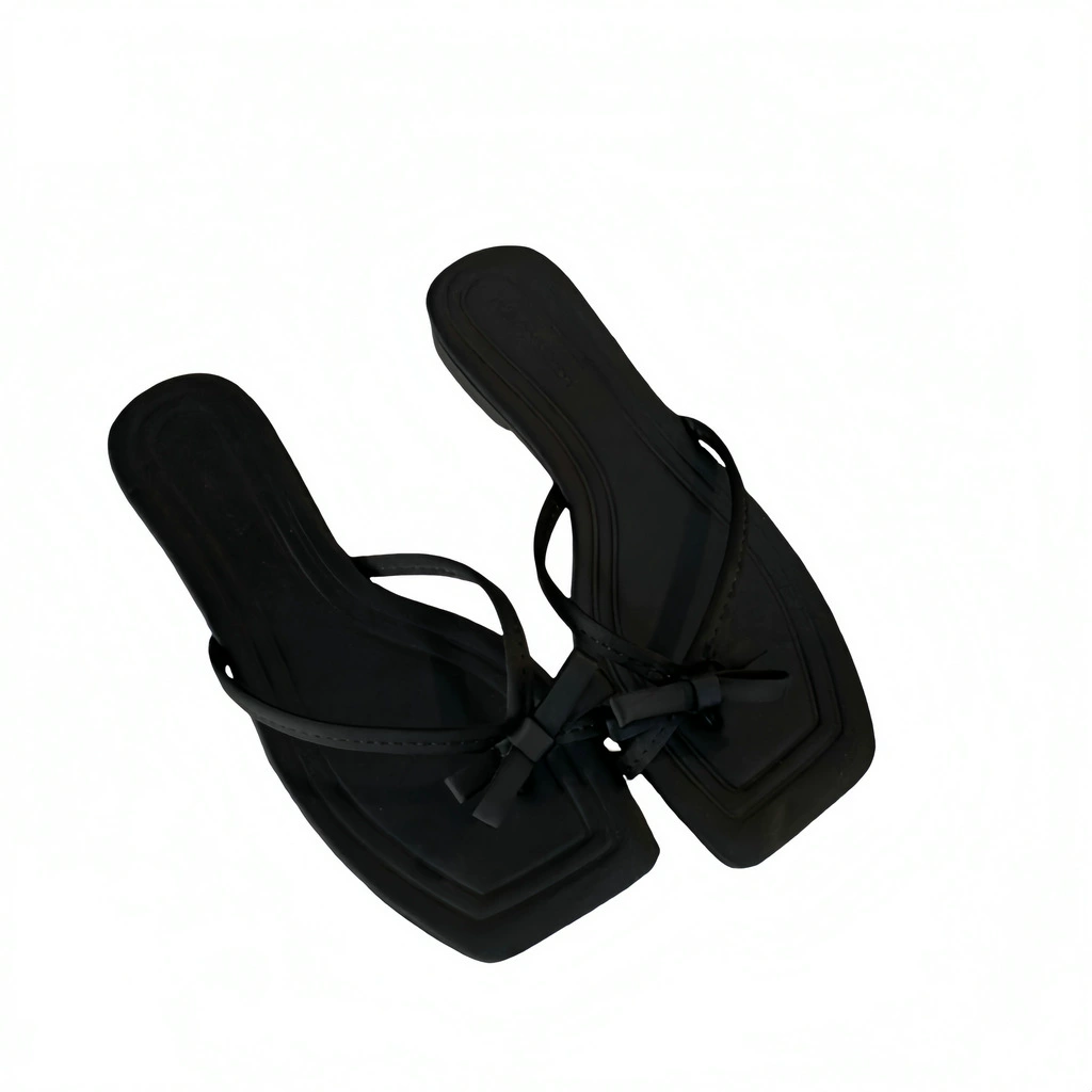 Zara, summer beach slippers with bow, flip flops