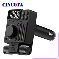MT01 автомобильное зарядное устройство FM-передатчик Bluetooth MP3-плеер регулируемый высокий бас выравнивание с атмосферным освещением