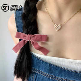 诸暨天然淡水珍珠项链手工编制爱心珍珠吊坠高级感个性化珍珠饰品